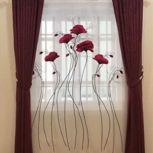 Rèm Vải Thêu 2 Lớp Phòng Khách