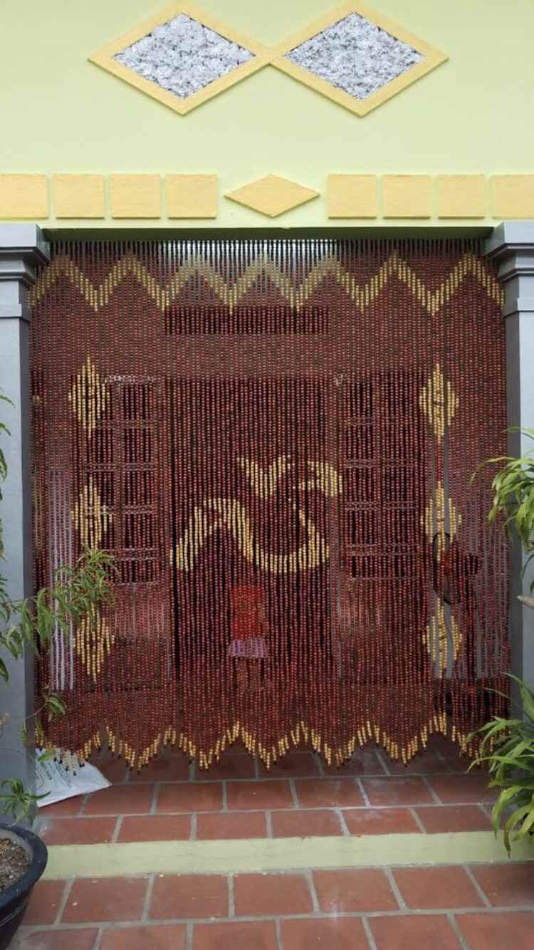 Rèm hạt gỗ hương