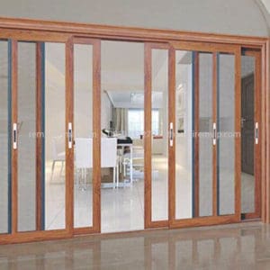 Cửa Lưới Chống Muỗi Dạng Lùa Vân Gỗ