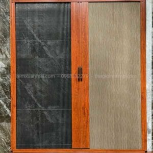 cửa lưới chống muỗi kết hợp rèm tổ ong