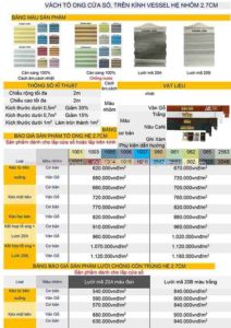 Báo giá rèm tổ ong, cửa lưới chống muỗi HC